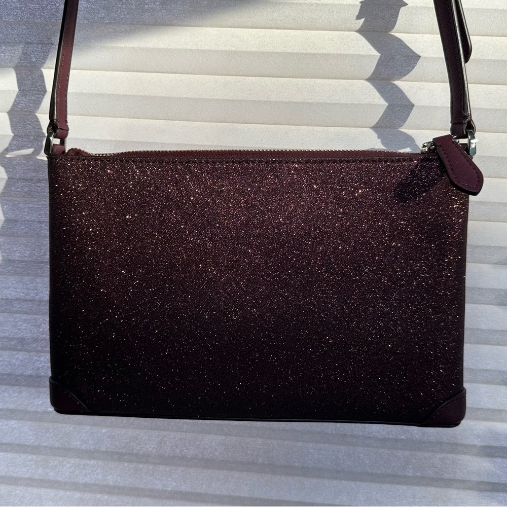 Kate Spade Crossbody Sparkly Dark Purple NWOT Glitter purse glittery bag - Picture 13 of 16